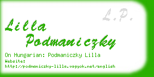 lilla podmaniczky business card